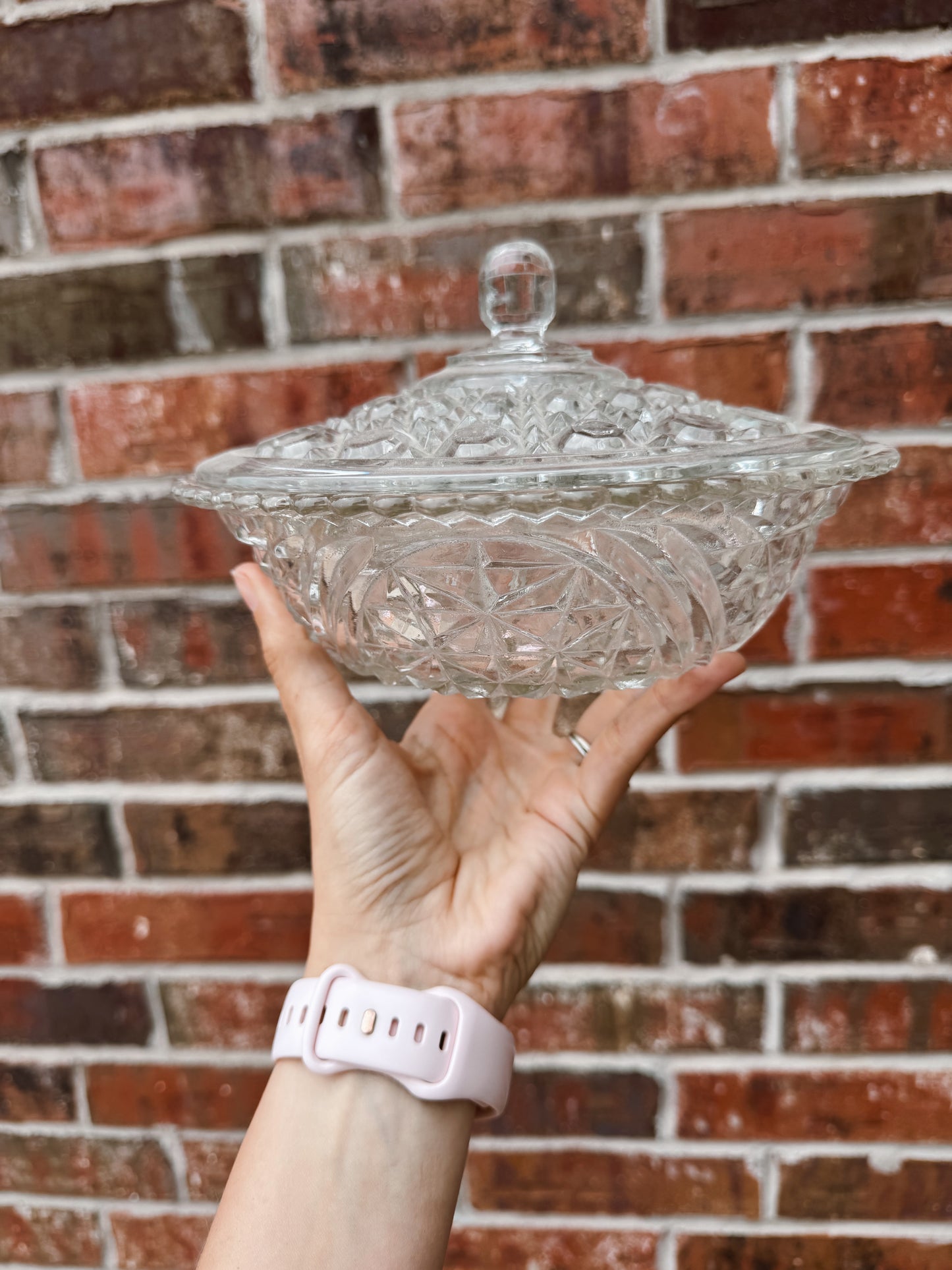 Clear Windsor Dish Candle
