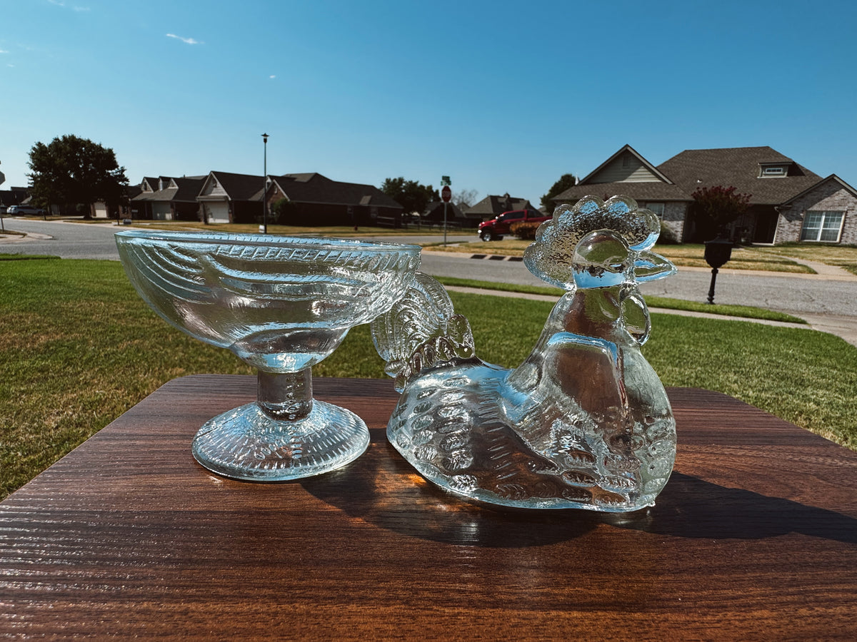 Clear Rooster Candle