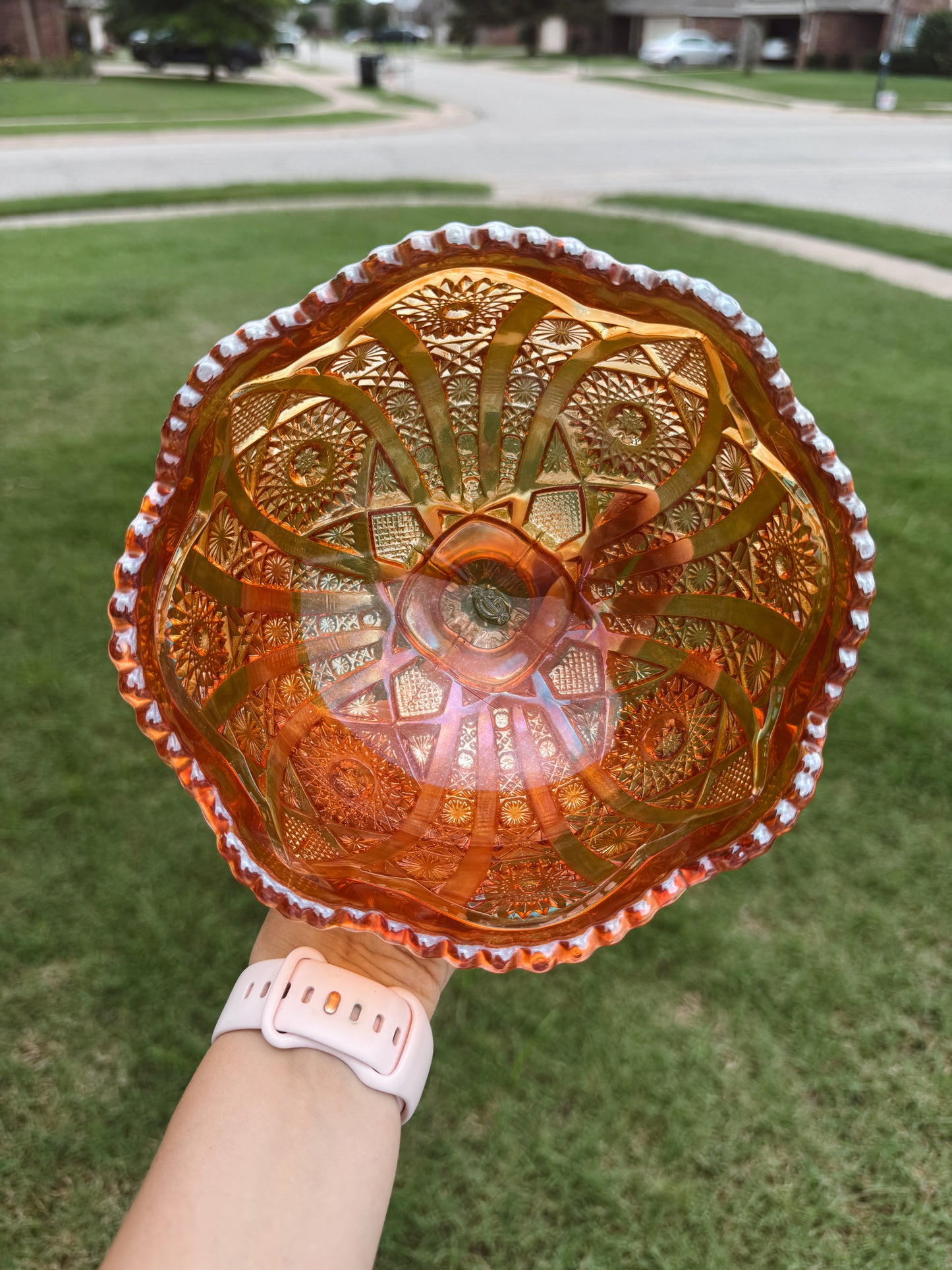 Imperial Glass Marigold Compote Candle