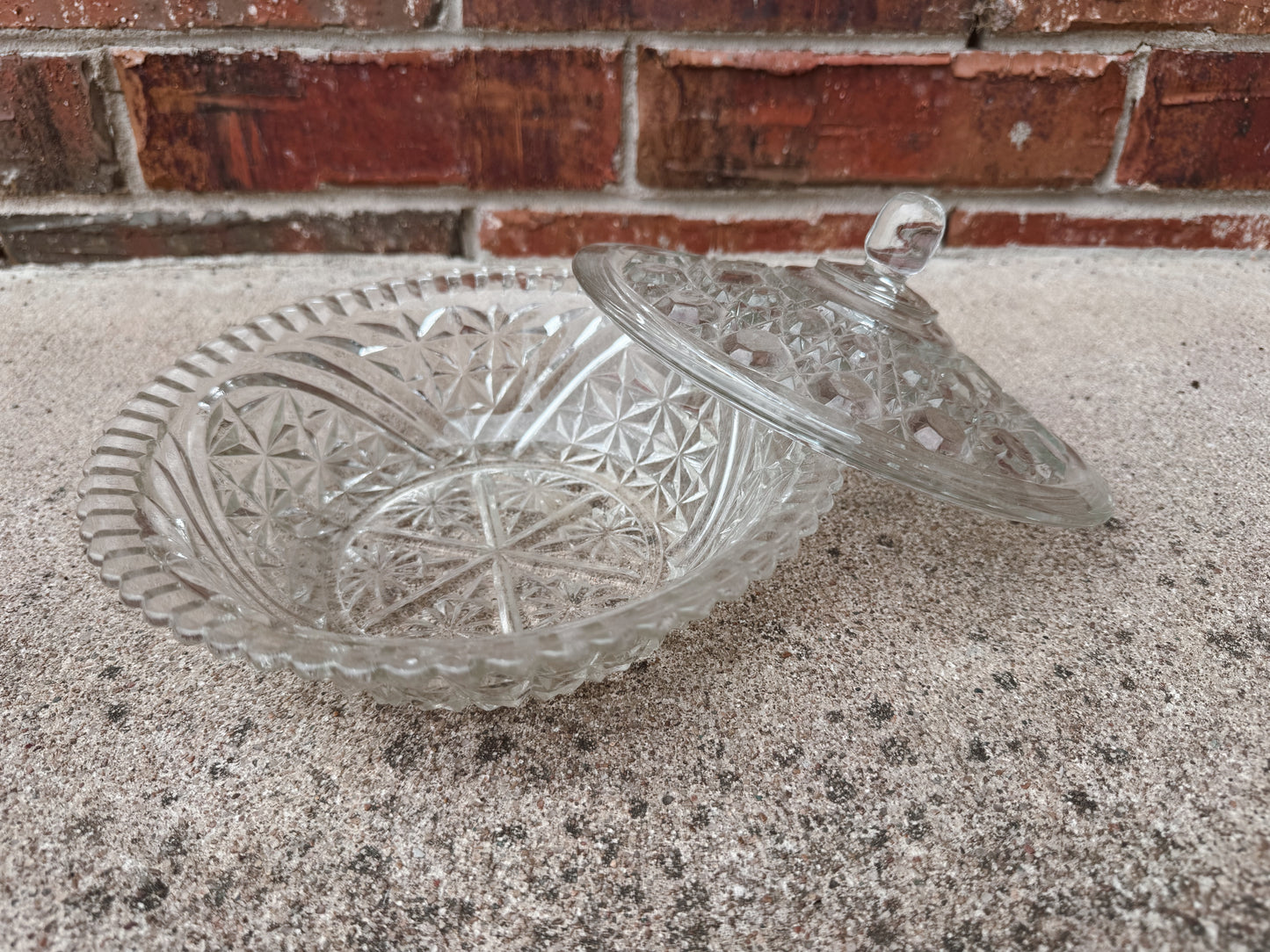Clear Windsor Dish Candle