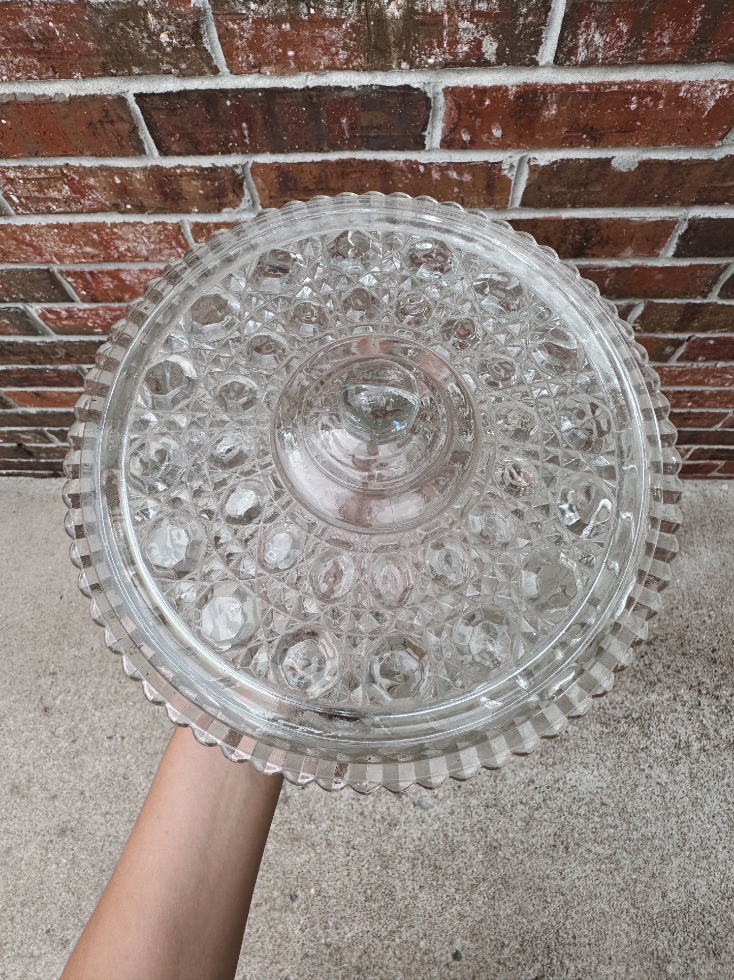 Clear Windsor Dish Candle