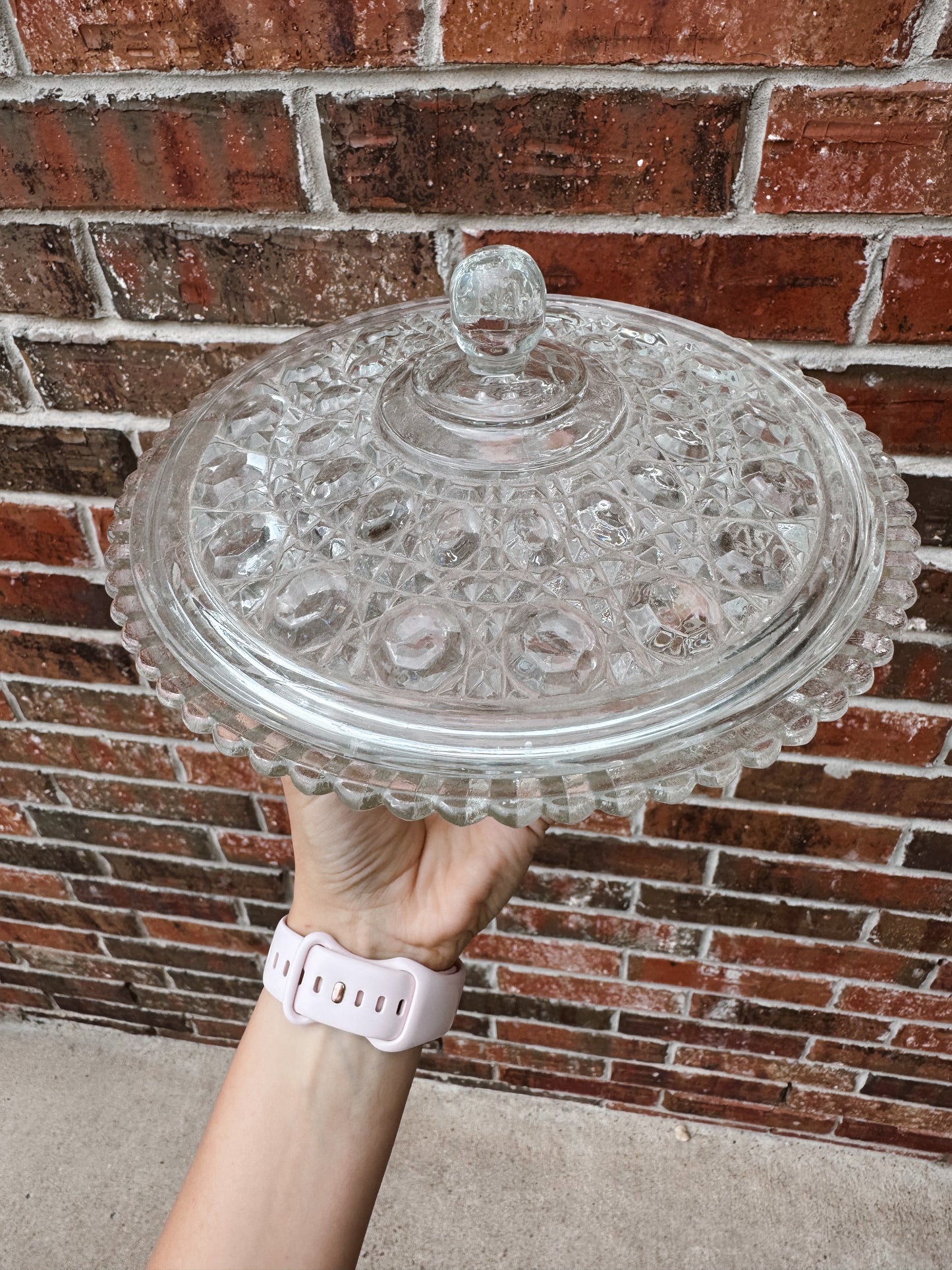 Clear Windsor Dish Candle