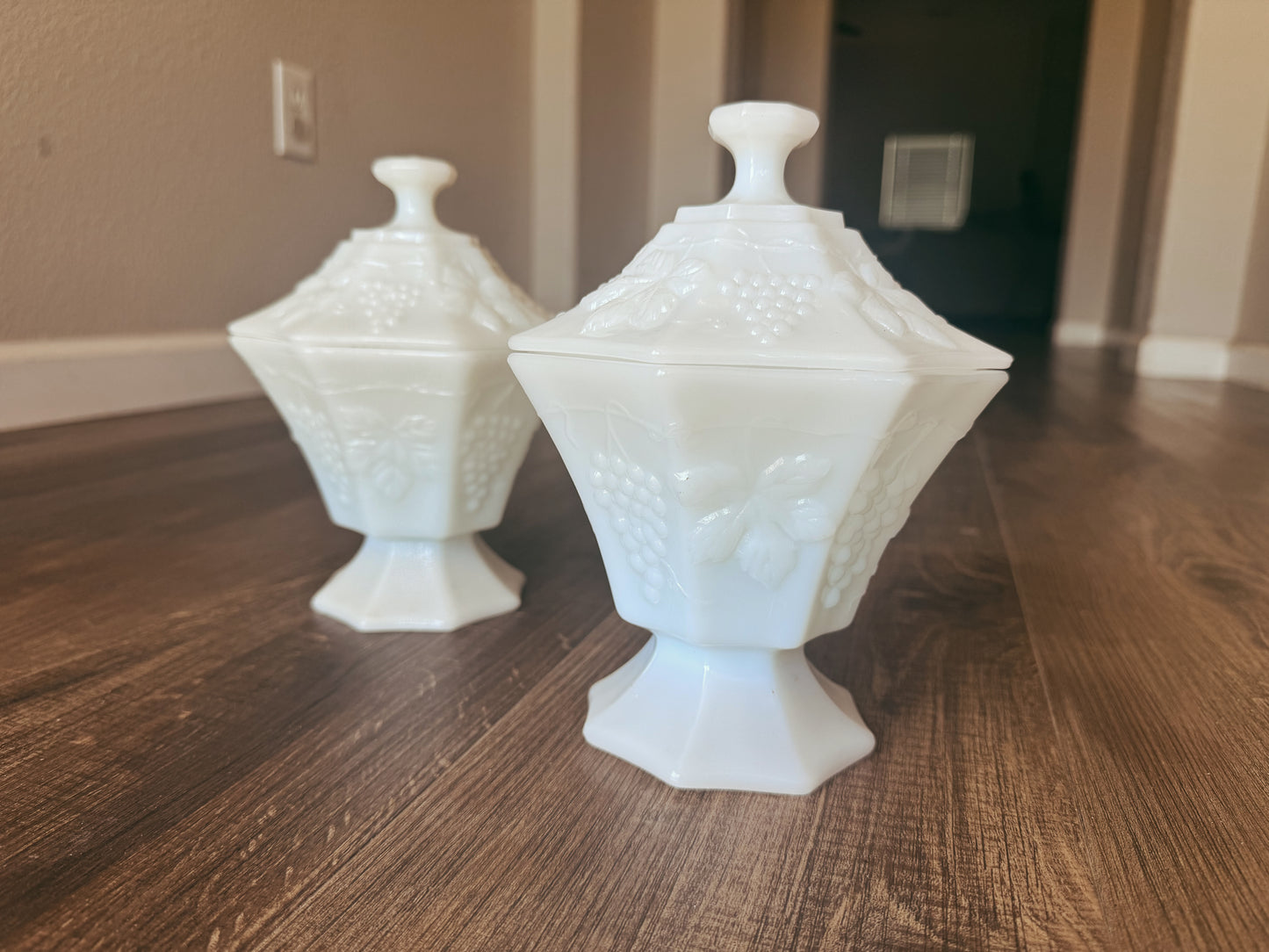 Anchor Hocking Milk Glass Pedestal Candle