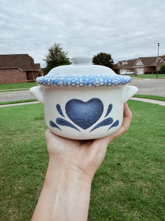 Corelle Blue Heart Candle