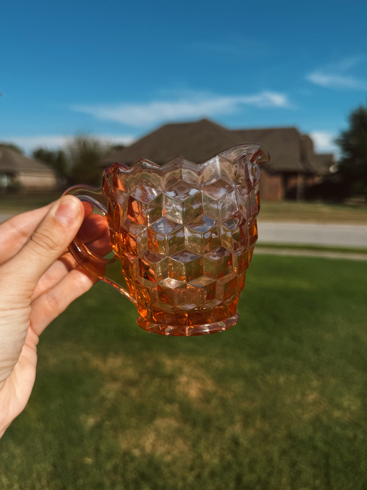 Peach Jeanette Sugar and Creamer Candle Set