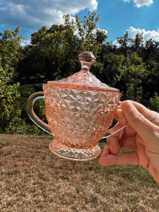 Jeanette Pink Sugar Bowl Candle