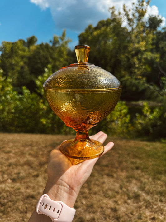 Jeanette Amber Golden Candle