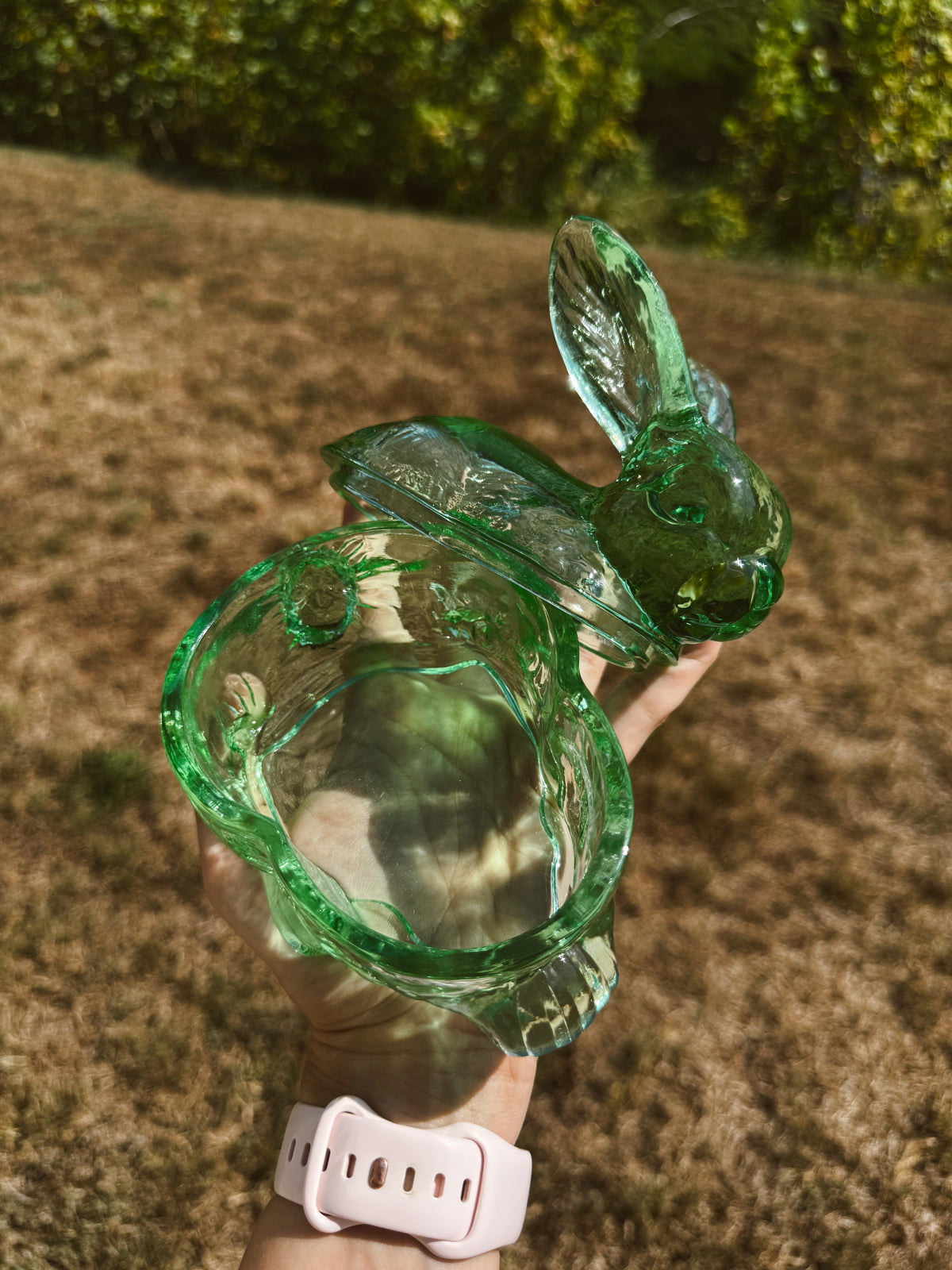 Emerald Green Bunny Candle