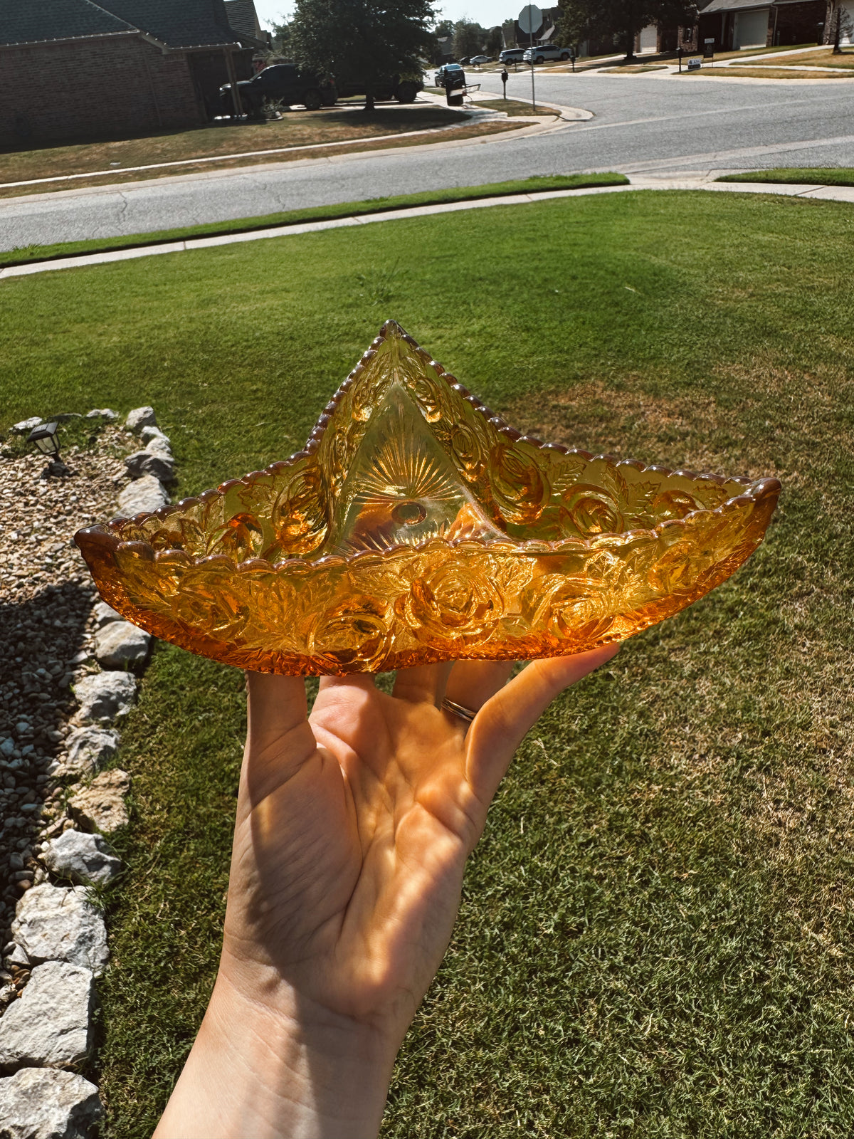 Triangular Amber Candle