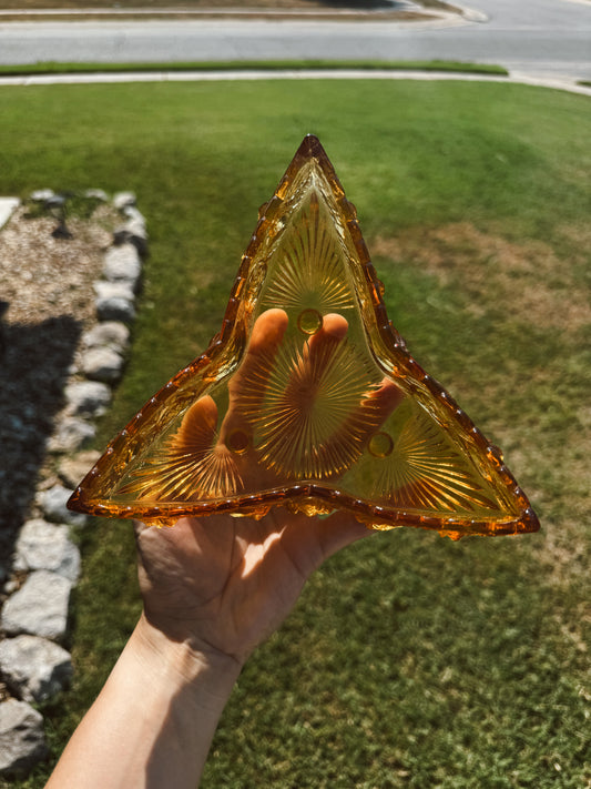 Triangular Amber Candle